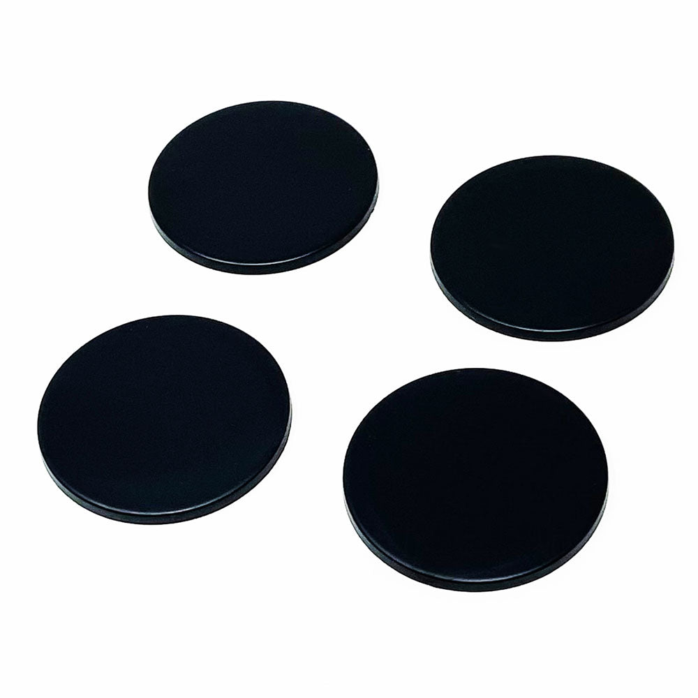 50mm Round Black Base - Pack of 10