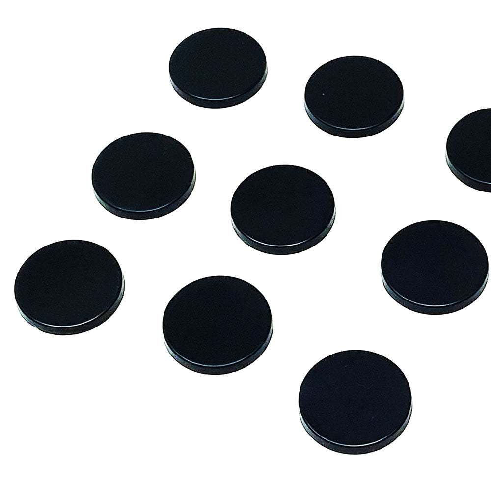 25mm Round Black Base - Pack of 15