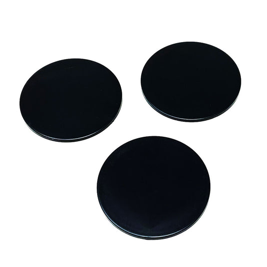 75mm Round Black Base - Pack of 5